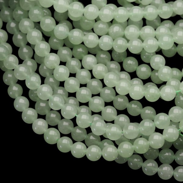 Awenturyn zielony kulki polerowane 10 mm (sznur 38 cm)