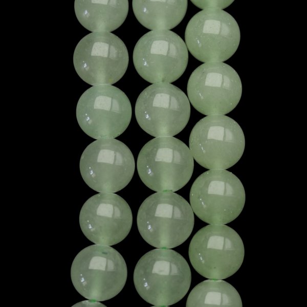 Awenturyn zielony kulki polerowane 10 mm (sznur 38 cm)