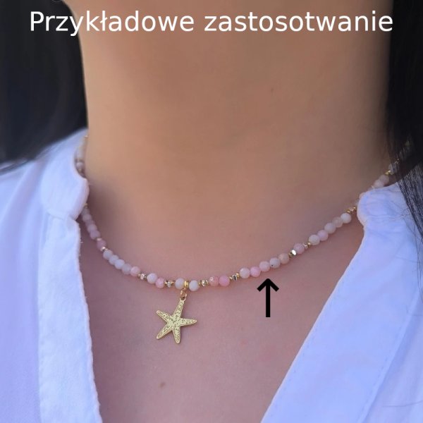Opal różowy fasetowany – kulki 3,7 mm (sznur 39 cm)