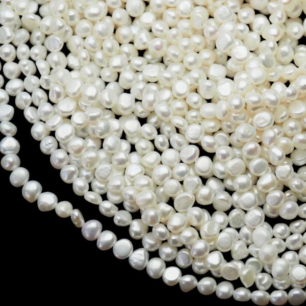 Perły Naturalne Hodowane białe 6-7 nr 420 mm (sznur)
