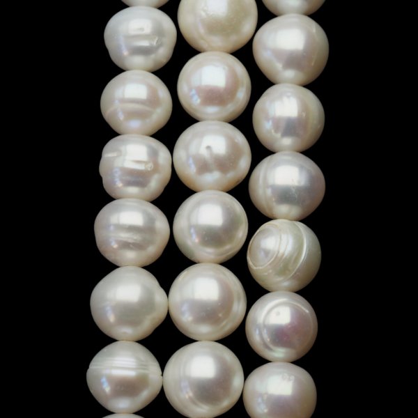 Perły Naturalne Hodowane białe 9-10 mm nr 419 (sznur)