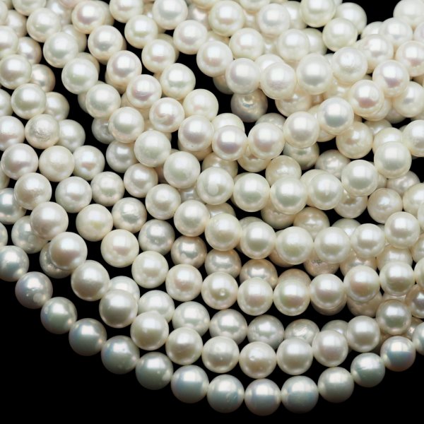 Perły Naturalne Hodowane białe 9-11 mm nr 423 (sznur)