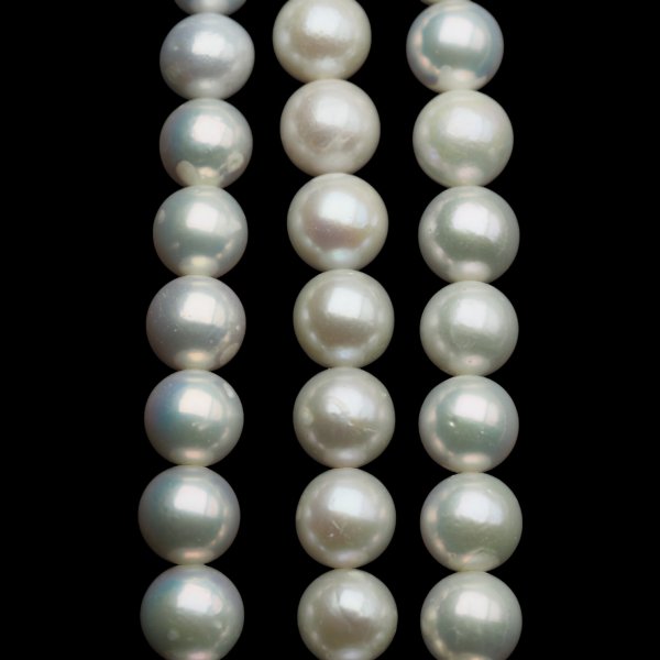 Perły Naturalne Hodowane białe 9-11 mm nr 423 (sznur)