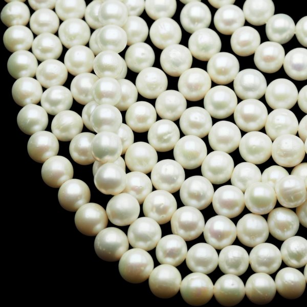 Perły Naturalne Hodowane białe 11-12 mm nr 424 (sznur)