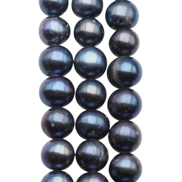 Perły Naturalne Hodowane czarne 9-10 mm nr 425 (sznur)