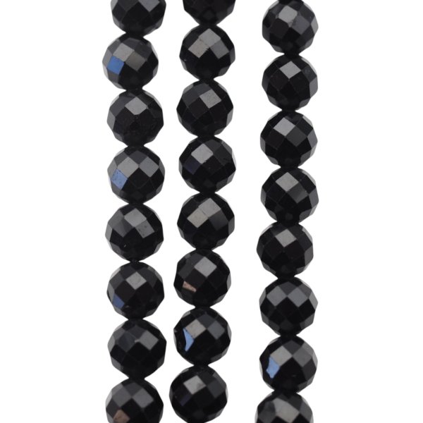 Spinel fasetowane kulki 6,6 mm (sznur 38,5 cm)