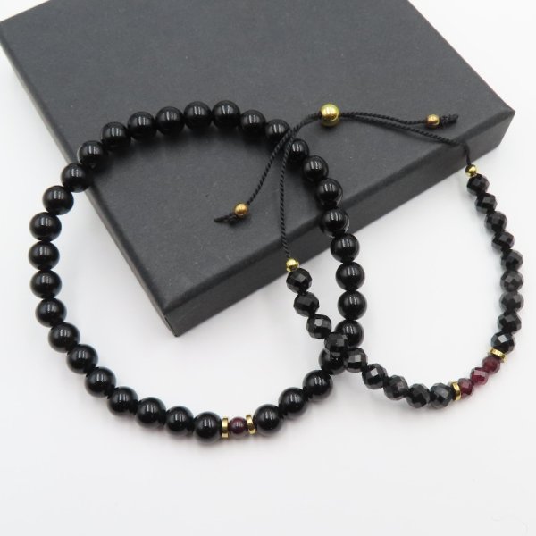 Turmalin i Granat - bransoletki dla Pary