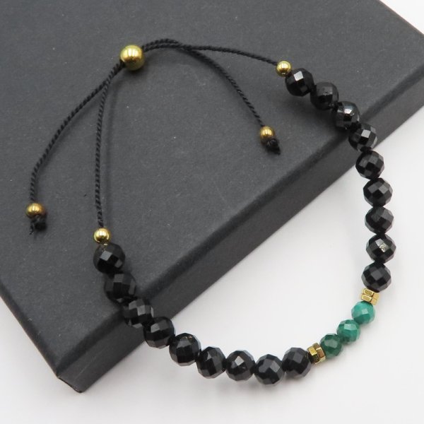 Turmalin i Malachit - bransoletki dla Pary