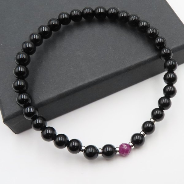 Turmalin i Rubin - bransoletki dla Pary