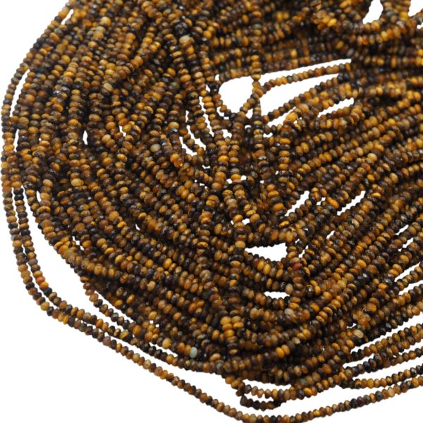 Tygrysie oko fasetowane oponki 3x1,5 mm – sznur ok. 38 cm