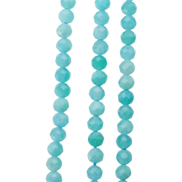 Amazonit fasetowany - kulki 3 mm (sznur)