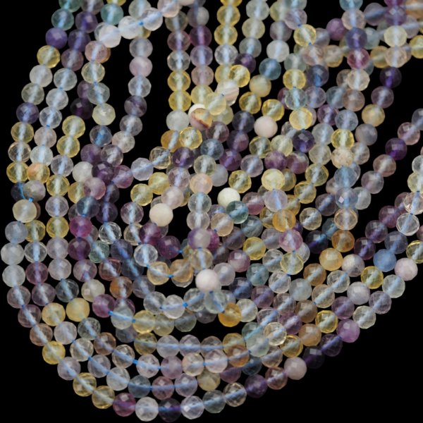 Fluoryt Fasetowany kulki 5,7 mm (sznur)