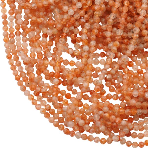 Kamień Słoneczny Fasetowany kula 4 mm (sznur)