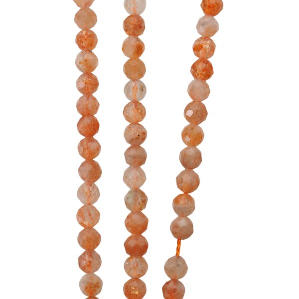 Kamień Słoneczny Fasetowany kula 4 mm (sznur)