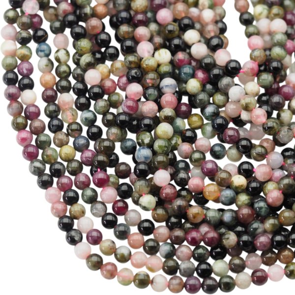 Turmalin kolorowy kulka polerowana 5,7 mm (sznur)