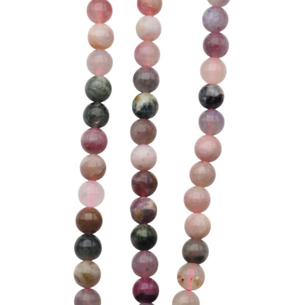 Turmalin kolorowy kulka polerowana 6 mm (sznur 39,5 cm)