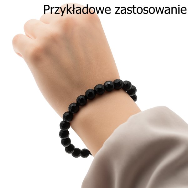 Onyks fasetowany kulka 6mm (sznurek)