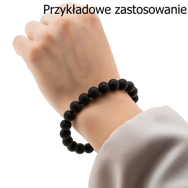 Onyks półmatowy kula 10 mm (sznur)