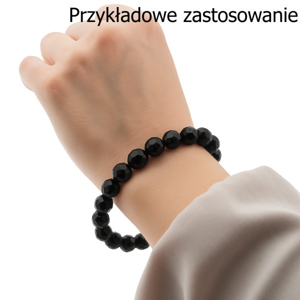 Onyks fasetowany kulka 8mm (sznurek)