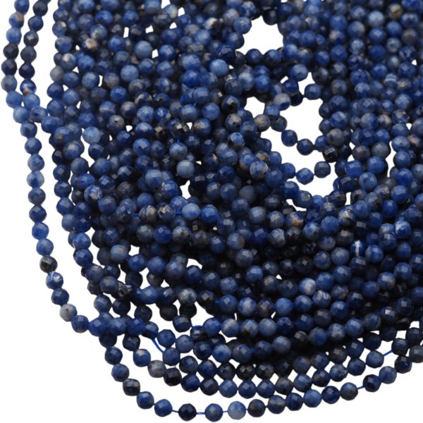 Sodalit Fasetowany kulki 4,5 mm (sznur 38,5 cm)