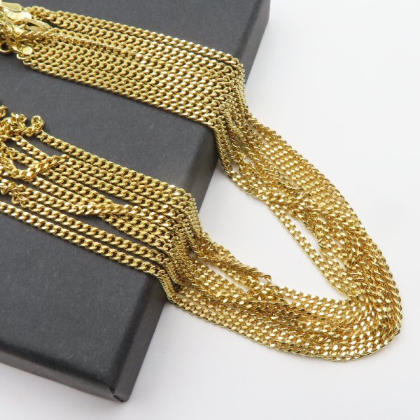 Łańcuszek PANCERKA P0,6 - srebro złocone 45cm