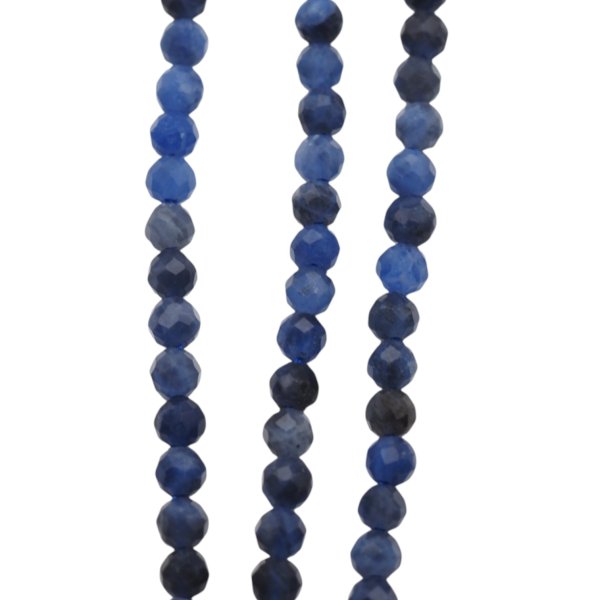 Sodalit Fasetowany kulki 3 mm (sznur)
