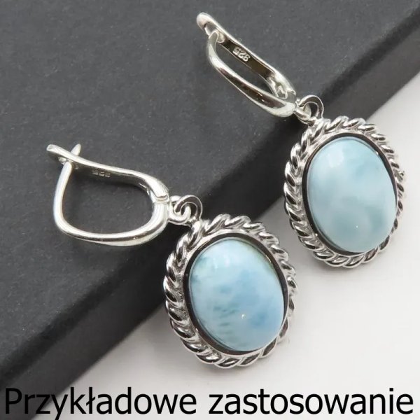 Srebro Ag - bigle angielskie 17x9mm (para)