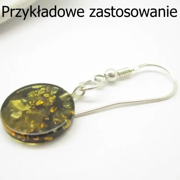 Srebro Ag - Bigle otwarte 26 mm – ze sprężynką i kulką (para)