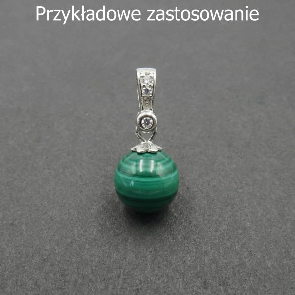 Srebro Ag  - krawatka z Cyrkonią