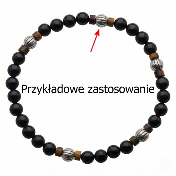 Srebro Ag oksydowane - kulka ozdobna 4mm