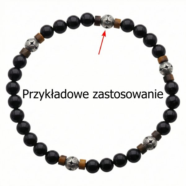 Srebro Ag oksydowane - kulka ozdobna 7,5mm