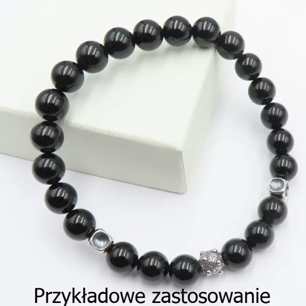 Srebro Ag oksydowane - przekładka ozdobna 6x5mm