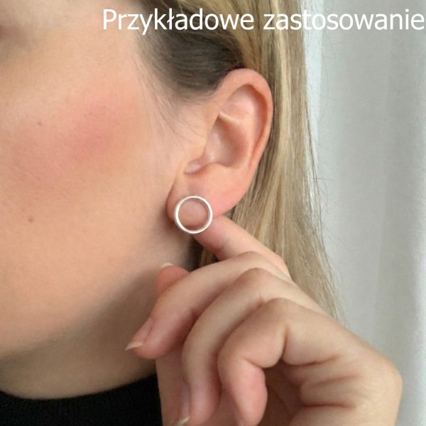 Srebro Ag - sztyfty kółka 12 mm (para)