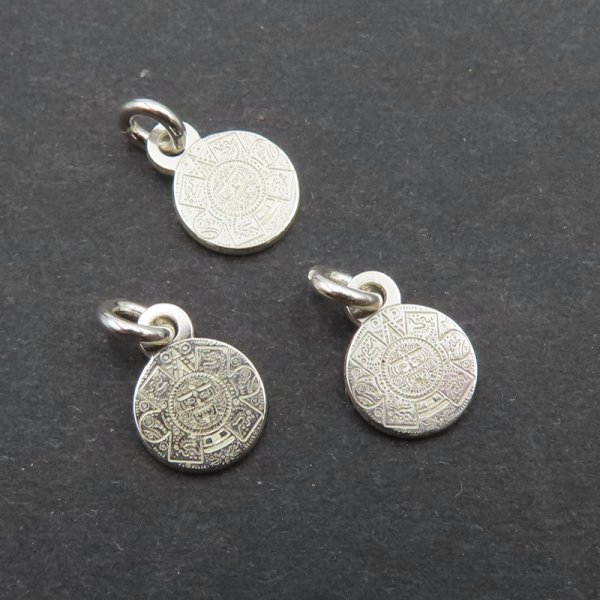 Srebro Ag - zawieszka aztecka 6mm
