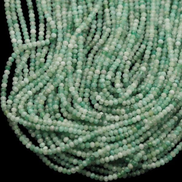 Szmaragd - fasetowane oponki 3x2 mm (sznur 39 cm)