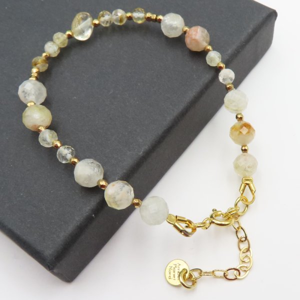 CYTRYN w srebrze złoconym - bransoletka 