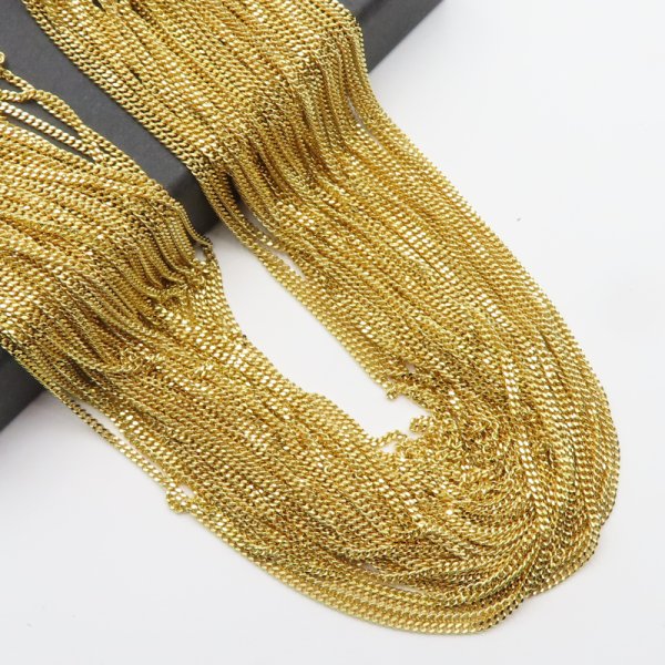 Łańcuszek PANCERKA P035 - srebro złocone 50cm