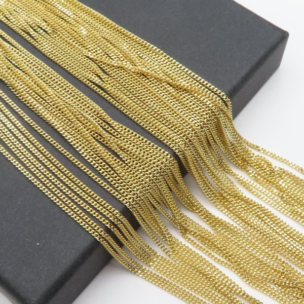 Łańcuszek PANCERKA P035 - srebro złocone 38cm