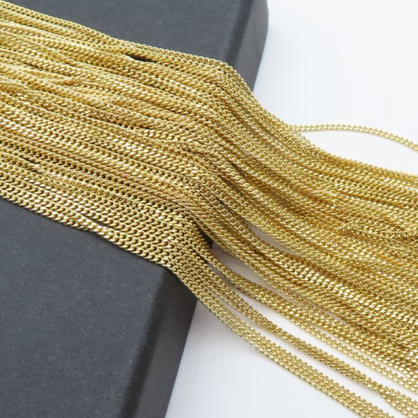 Łańcuszek PANCERKA P035 - srebro złocone 40cm