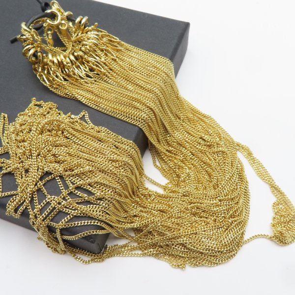 Łańcuszek PANCERKA P035 - srebro złocone 40cm