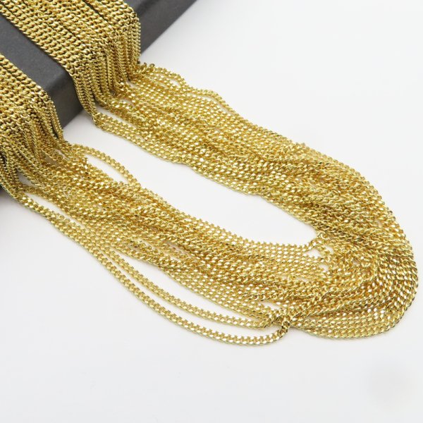 Łańcuszek PANCERKA P04 - srebro złocone 50cm