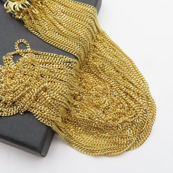 Łańcuszek PANCERKA P05 - srebro złocone 45cm