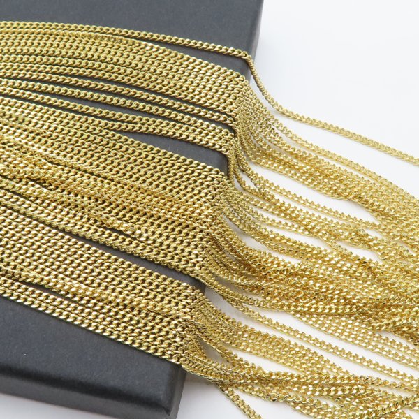 Łańcuszek PANCERKA P05 - srebro złocone 45cm