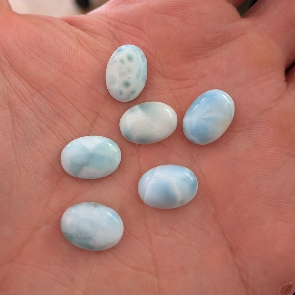 Larimar 14x10 mm owal (sztuka)