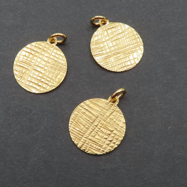 Srebro Złocone Ag - blaszka fakturowana 12 mm