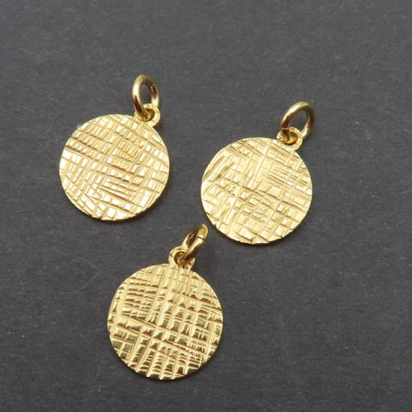 Srebro Złocone Ag - blaszka fakturowana 10 mm