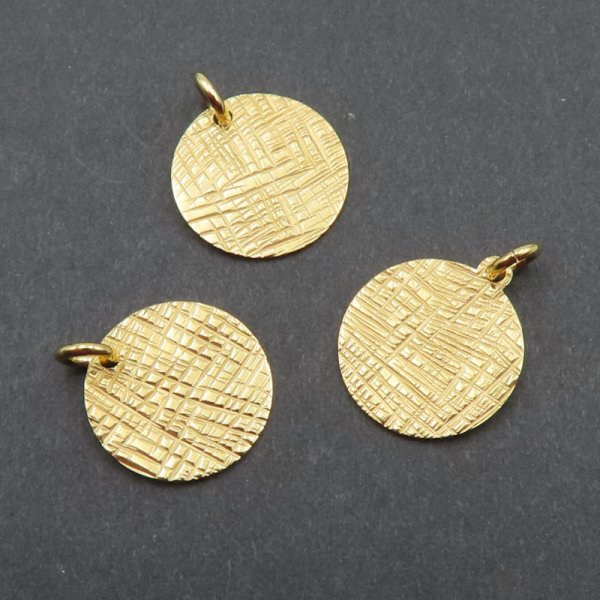 Srebro Złocone Ag - blaszka fakturowana 12 mm