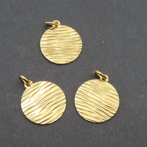 Srebro Złocone Ag - blaszka fakturowana 12 mm