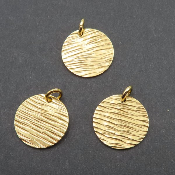 Srebro Złocone Ag - blaszka fakturowana 12 mm