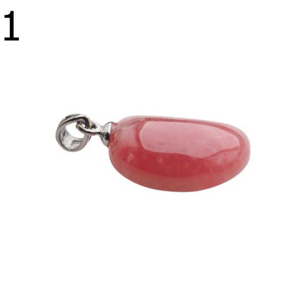 Rodochrozyt i srebro rodowane - zawieszka księżyc